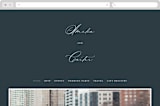 "Modern Vintage" - Wedding Website in Jade by Emily Betts - Desktop Design