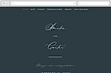 "Modern Vintage" - Wedding Website in Jade by Emily Betts - Desktop Design