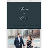 "Modern Vintage" - Wedding Website in Jade by Emily Betts - Mobile Layout