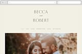 "Elegant Type" - Wedding Website in Cream by Louise Kay - Desktop Design