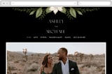 "Vintage Print" - Wedding Website in Licorice by GeekInk Design - Desktop Design
