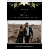 "Vintage Print" - Wedding Website in Licorice by GeekInk Design - Mobile Layout