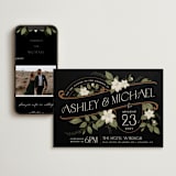 "Vintage Print" - Wedding Website in Licorice by GeekInk Design - Match Your Stationery