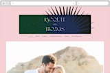 "modern tropics" - Wedding Website in Blush by Baumbirdy - Desktop Design