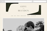 "Warner" - Wedding Website in Emerald by Carrie ONeal - Desktop Design