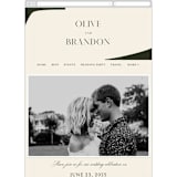 "Warner" - Wedding Website in Emerald by Carrie ONeal - Mobile Layout
