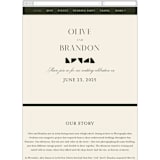 "Warner" - Wedding Website in Emerald by Carrie ONeal - Mobile Layout