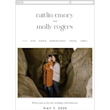 "Split Line" - Wedding Website in Black Tie by Amy Payne - Mobile Layout