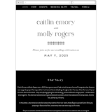 "Split Line" - Wedding Website in Black Tie by Amy Payne - Mobile Layout