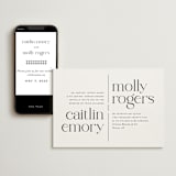 "Split Line" - Wedding Website in Black Tie by Amy Payne - Match Your Stationery