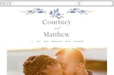 "Cascading Floral" - Wedding Website in Lagoon by Corinne Malesic - Desktop Design