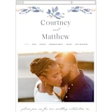 "Cascading Floral" - Wedding Website in Lagoon by Corinne Malesic - Mobile Layout