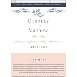 "Cascading Floral" - Wedding Website in Lagoon by Corinne Malesic - Mobile Layout