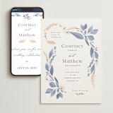 "Cascading Floral" - Wedding Website in Lagoon by Corinne Malesic - Match Your Stationery