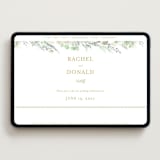 "Floral Arch" - Wedding Website in Greenery by Phrosné Barwood - Desktop Design