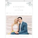 "Modern Crest" - Wedding Website in Sea by Kristen Smith - Mobile Layout