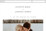 "Beyond Words" - Wedding Website in Snow by Kimberly FitzSimons - Desktop Design