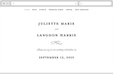 "Beyond Words" - Wedding Website in Snow by Kimberly FitzSimons - Desktop Design