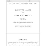 "Beyond Words" - Wedding Website in Snow by Kimberly FitzSimons - Mobile Layout