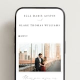 "Breathe" - Wedding Website in Linen by Jennifer Postorino - Mobile Layout