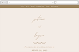 "Everlasting Love" - Wedding Website in Linen by Brandy Folse - Desktop Design