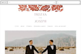 "Watercolor Fallen Leaves" - Wedding Website in Copper by Katharine Watson - Desktop Design