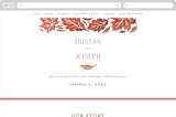 "Watercolor Fallen Leaves" - Wedding Website in Copper by Katharine Watson - Desktop Design