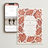 "Watercolor Fallen Leaves" - Wedding Website in Copper by Katharine Watson - Match Your Stationery
