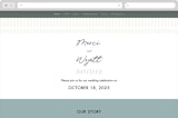 "Postale" - Wedding Website in Ebony by Ann Gardner - Desktop Design