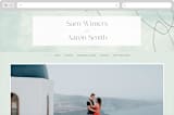 "Blue Jean Baby" - Wedding Website in Ocean by Chelsea Petaja - Desktop Design
