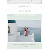 "Blue Jean Baby" - Wedding Website in Ocean by Chelsea Petaja - Mobile Layout