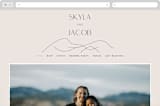 "Mountains" - Wedding Website in Ivory by Angela Thompson - Desktop Design