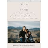 "Mountains" - Wedding Website in Ivory by Angela Thompson - Mobile Layout