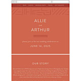 "Lines" - Wedding Website in Melon by JeAnna Casper - Mobile Layout