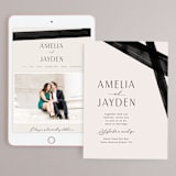"Inky" - Wedding Website in Onyx by Inkblot Design - Match Your Stationery