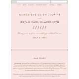 "Mod Initials" - Wedding Website in Rust by Genna Blackburn - Mobile Layout