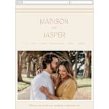 "Modern Ticket" - Wedding Website in Rust by Alethea and Ruth - Mobile Layout