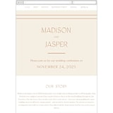 "Modern Ticket" - Wedding Website in Rust by Alethea and Ruth - Mobile Layout
