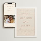 "Modern Ticket" - Wedding Website in Rust by Alethea and Ruth - Match Your Stationery