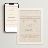 "Modern Ticket" - Wedding Website in Rust by Alethea and Ruth - Match Your Stationery