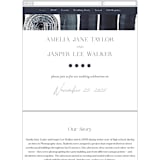 "Painted Trails" - Wedding Website in Navy by Alethea and Ruth - Mobile Layout