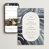 "Painted Trails" - Wedding Website in Navy by Alethea and Ruth - Match Your Stationery