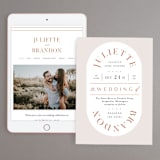 "Center Crest" - Wedding Website in Sweet Potato by Alethea and Ruth - Match Your Stationery