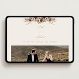 "Dried Floral Wreath" - Wedding Website in Cabernet by Erin Deegan - Desktop Design
