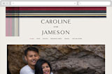 "Holiday Tartan" - Wedding Website in Cranberry by Erin Deegan - Desktop Design
