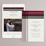 "Holiday Tartan" - Wedding Website in Cranberry by Erin Deegan - Match Your Stationery