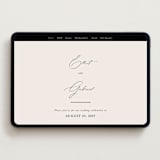 "Scripted Names" - Wedding Website in Ecru by Hooray Creative - Desktop Design