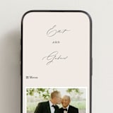 "Scripted Names" - Wedding Website in Ecru by Hooray Creative - Mobile Layout