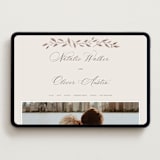 "Delicate monogram" - Wedding Website in Ecru by Hooray Creative - Desktop Design