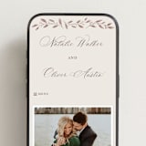 "Delicate monogram" - Wedding Website in Ecru by Hooray Creative - Mobile Layout